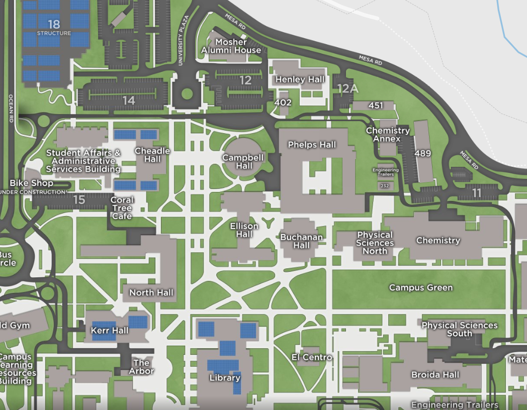 interactive campus map with link to map website