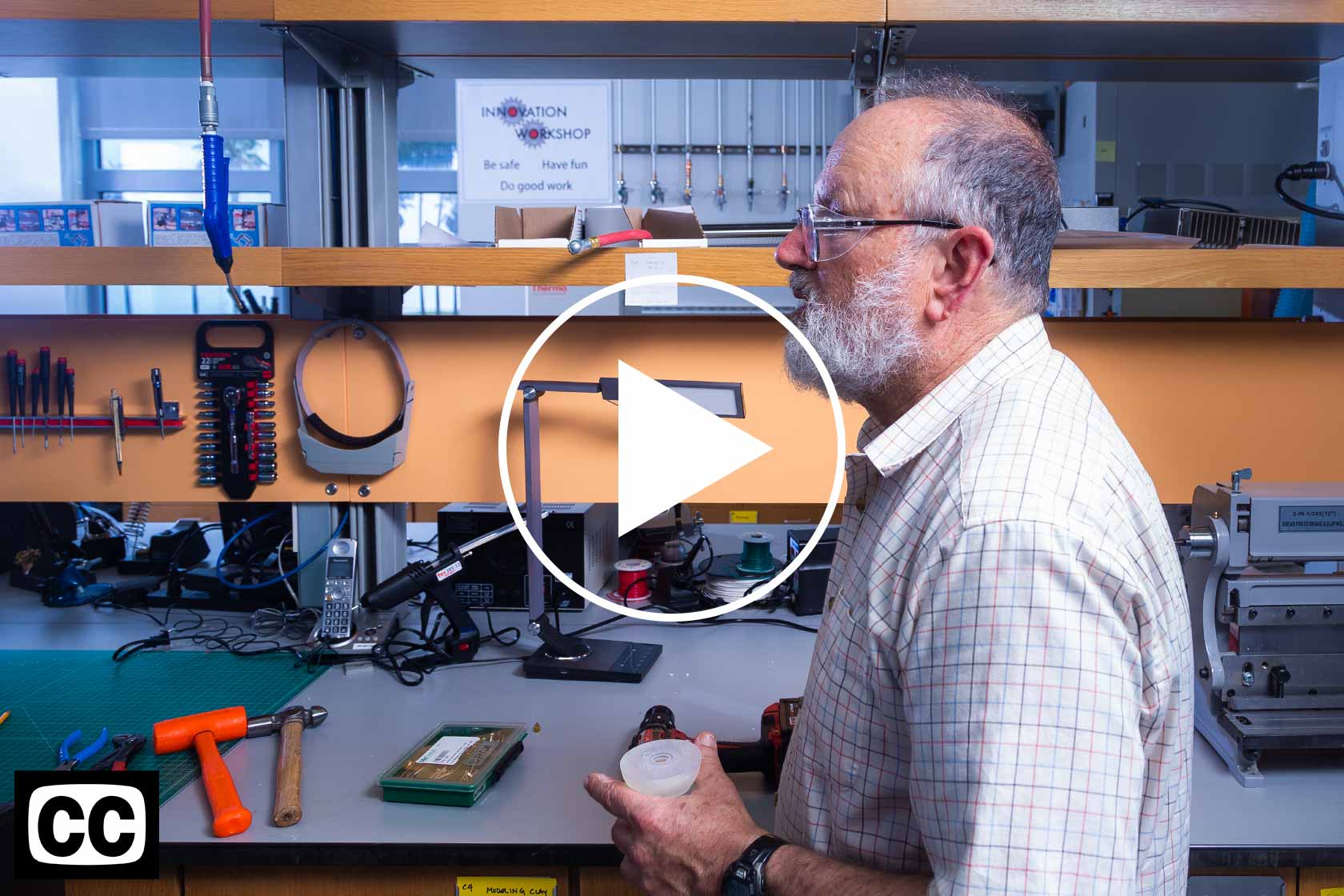 David Bothman in lab