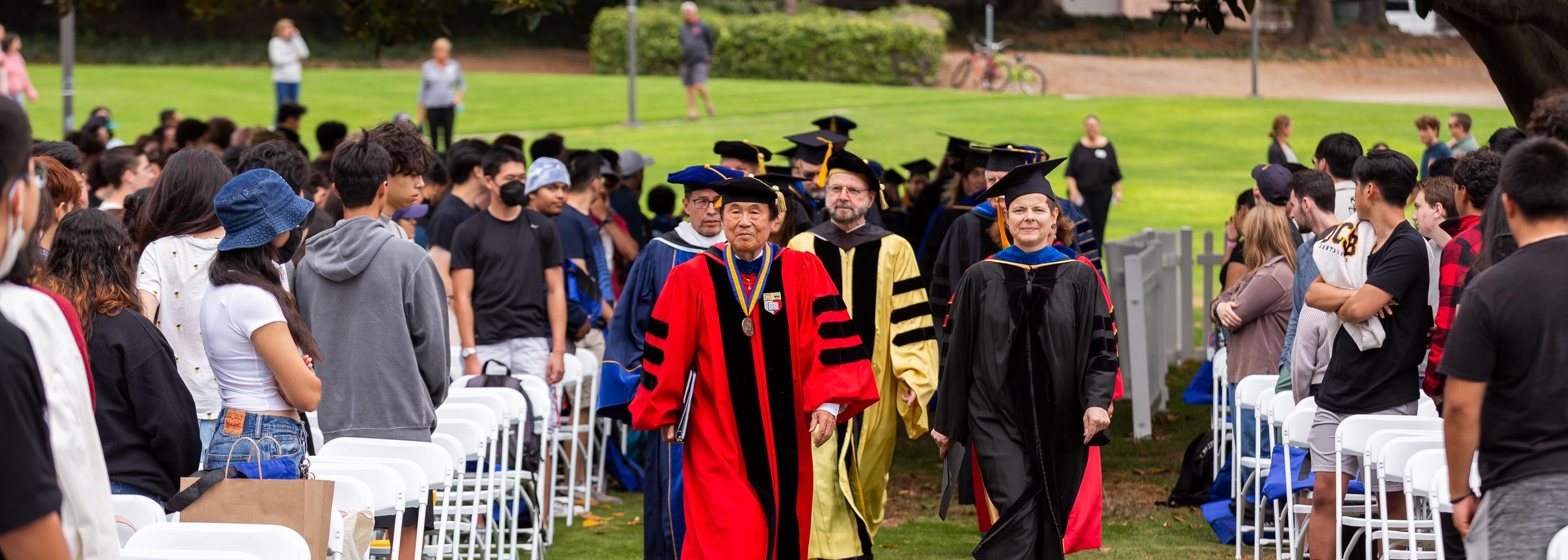 Faculty walking out of Convocation